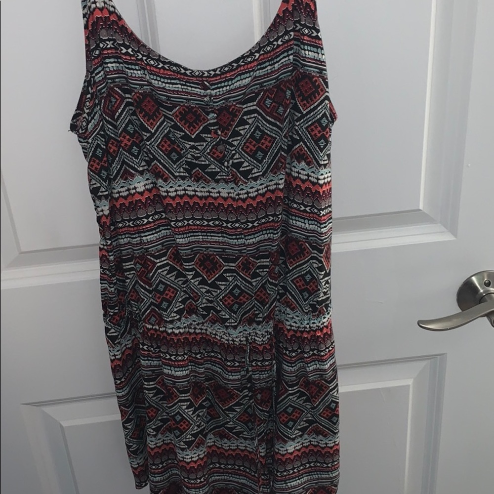 Multicolored Patterned Romper Size M
